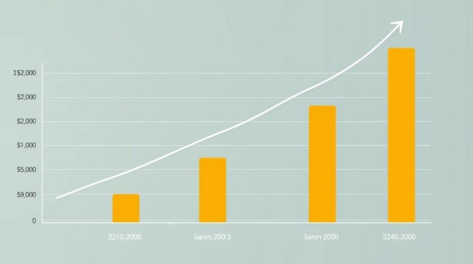 Gráfico mostrando crescimento consistente de uma conta PAMM